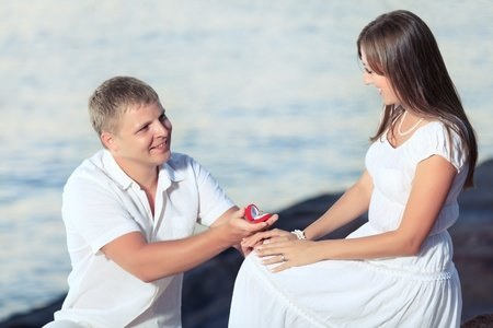 man proposing to a woman